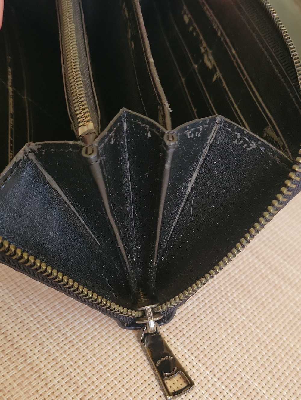 Coach Python Embossed Accordian Zip Wallet - Picture 8 of 12